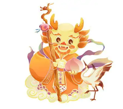龙年五福设计模板下载节日素材素材下的春节设计模板

