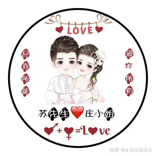 第35期尽我所能,爱你所有,双人卡通情侣头像
